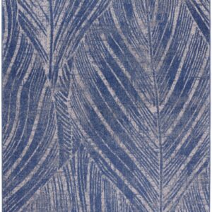 citak,indigo,palms,1220/075 blue,area rug,modern