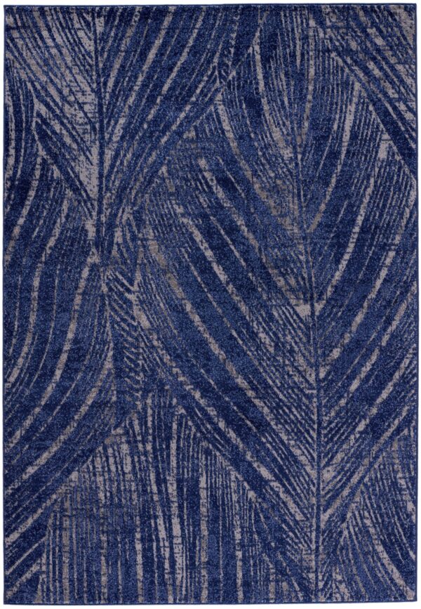 citak,indigo,palms,1220/100 blue,area rug,modern