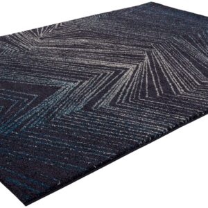 citak,westlake collection,channel,charcoal, turquoise 7580/050,area rug,patterned