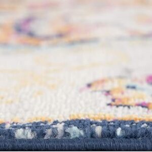 Close-up of colorful woven carpet edge