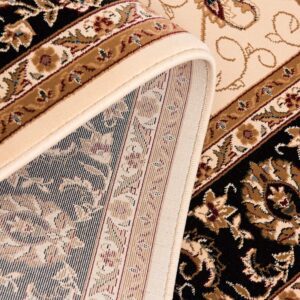 Intricate floral Persian carpet pattern detail.