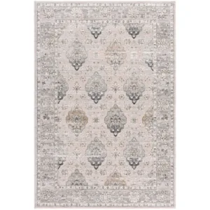 sunshine,koshani,arctic 6857 cream grey grey,area rug,distressed,floral