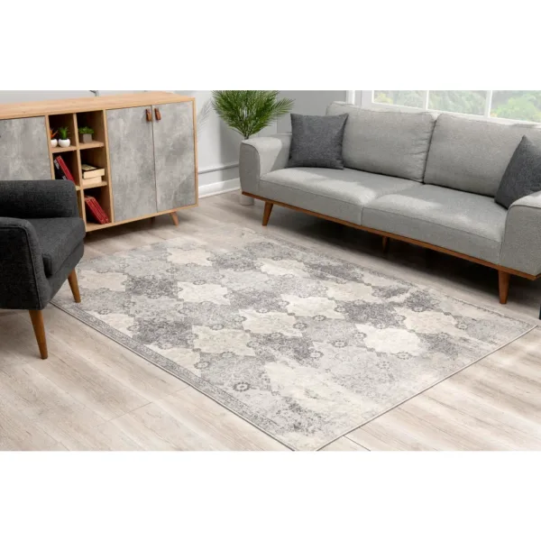 sunshine,koshani,casper 9925 grey,area rug,runner,distressed,floral