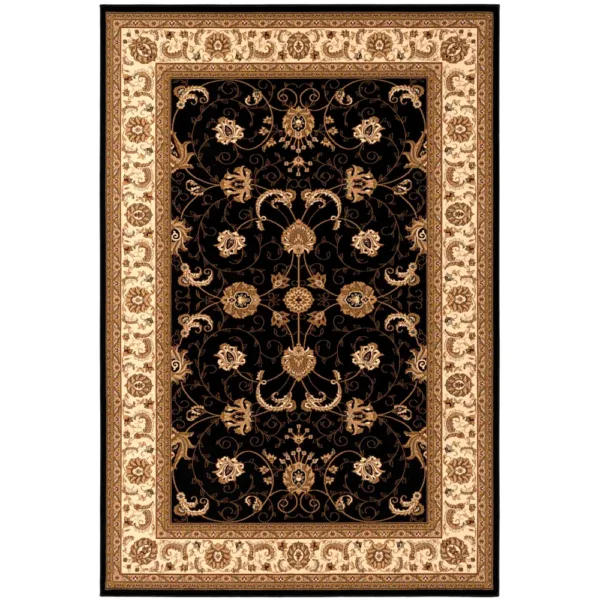 sunshine,koshani,jaipur 2117 black,area rug,runner,traditional,floral