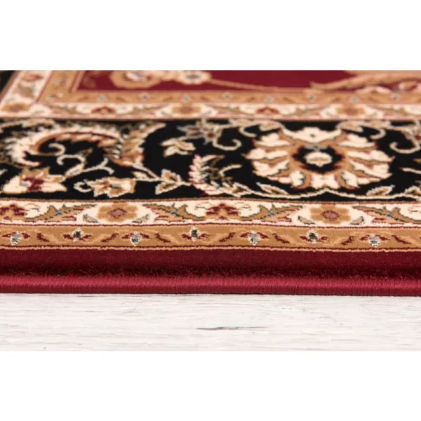 sunshine,koshani,jaipur 2117 red black,area rug,runner,traditional,floral