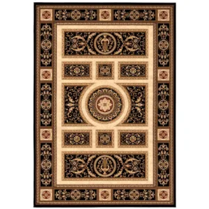 sunshine,koshani,jaipur 2487 black,area rug,traditional,floral