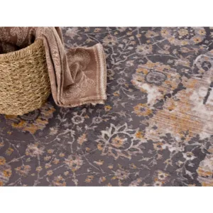 sunshine,koshani,vienna 1560 grey,area rug,runner,distressed,traditional,floral