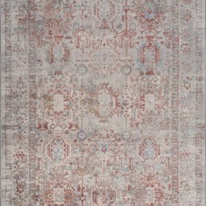 affiliated weavers,chapelle 168 coral,area rug,distressed,floral.traditional