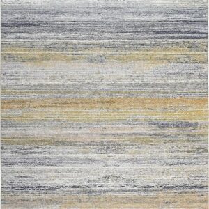 Abstract striped area rug design in neutral colors.