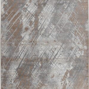 Abstract brown and gray textured carpet design.