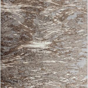 Textured brown and gray abstract area rug