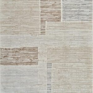 Abstract beige and gray patterned area rug