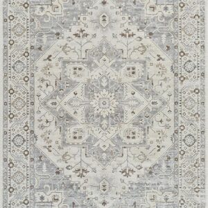 Intricate Persian-style rug with floral patterns