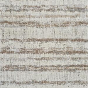 Textured beige and gray abstract rug pattern.