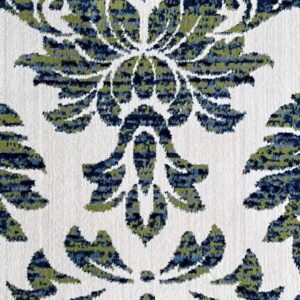 affiliated weavers,gangway 52 green,26" wide runner,floral