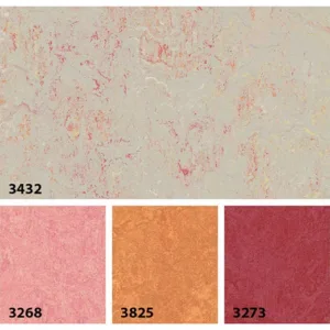 Four marbled textures in various colors with numbers