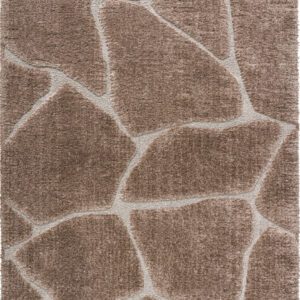 Stone pattern brown area rug