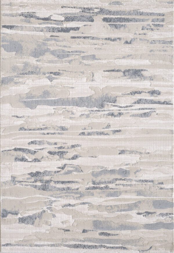 Abstract gray and white patterned carpet