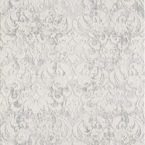 Ornate gray floral wallpaper pattern