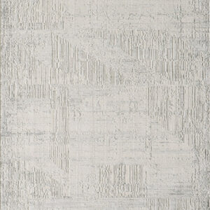 Textured gray and white pattern rug