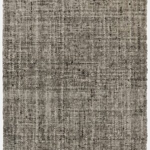 Textured gray carpet with woven pattern