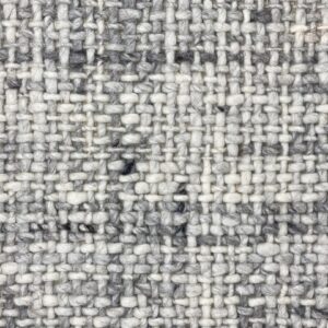 Close-up of gray and white woven fabric texture.