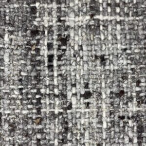 Close-up of gray woven fabric texture.