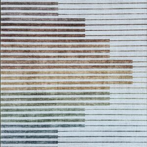 Abstract design with colorful horizontal stripes.
