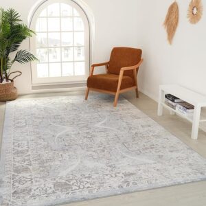 Modern living room with decorative rug and chair.