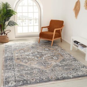 Stylish living room with patterned rug and chair