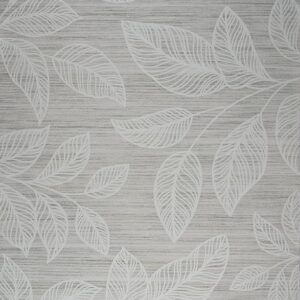 Decorative leaf pattern on textured gray background