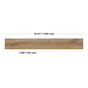Wood plank dimensions: 54.331x7.598 inches.