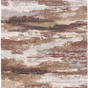 Abstract multicolor textured area rug