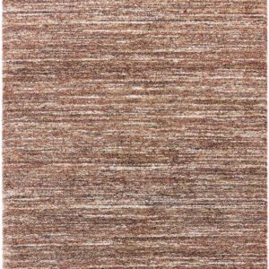 Brown textured rug with horizontal patterns
