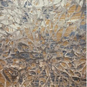 Abstract pattern with blue, brown, and white shades.