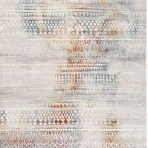 Abstract patterned rug with geometric designs