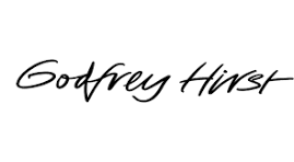 Black handwritten Godfrey Hirst signature on white background