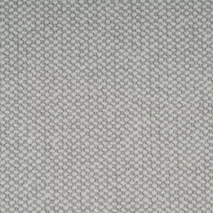 Close-up of textured light gray woven upholstery fabric